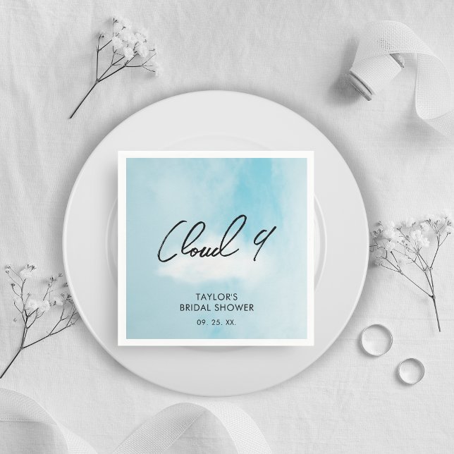 On Cloud 9 Bridal shower Decoration Napkin (Creator Uploaded)