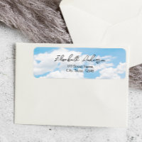 On cloud 9 Bridal Shower Return Address