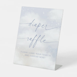 On Cloud 9 Diaper Raffle Pedestal Sign