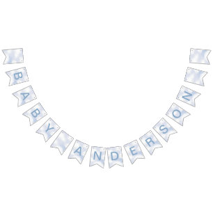 On Cloud 9 Dusty Blue Dreamy Sky Bunting