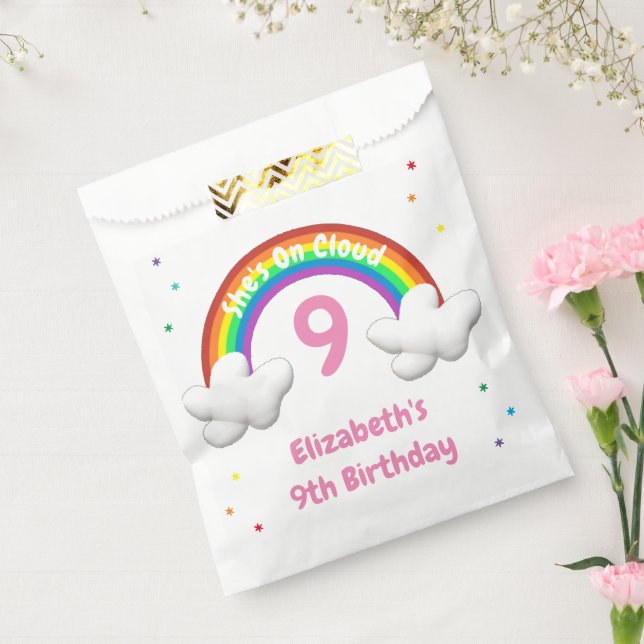 On Cloud 9! Rainbow Birthday Favour Bag (Sealed)