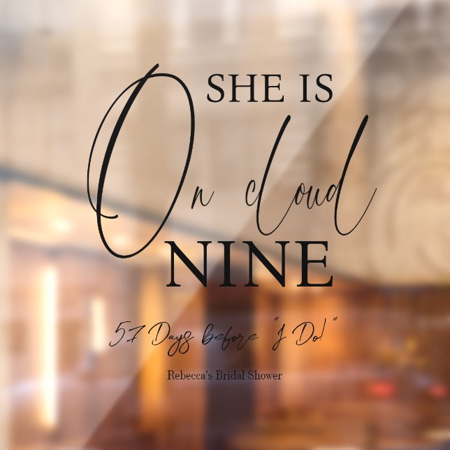 On Cloud Nine 9 Calligraphy Bridal Shower (Sheet 2)