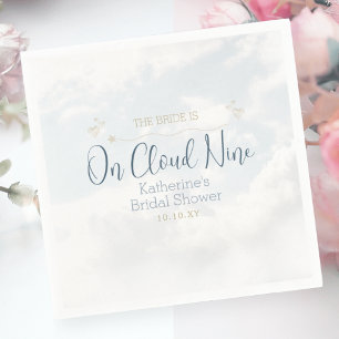 On Cloud Nine Elegant Dusty Blue Paper Napkin