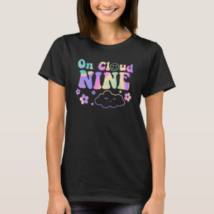 On Cloud Nine Flower Happy 9th Birthday 9 Years Ol T-Shirt