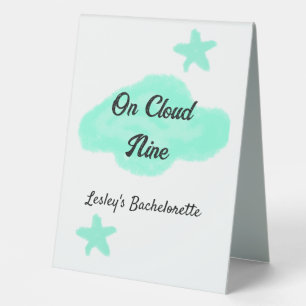 On Cloud nine pastel green clouds star bachelorett