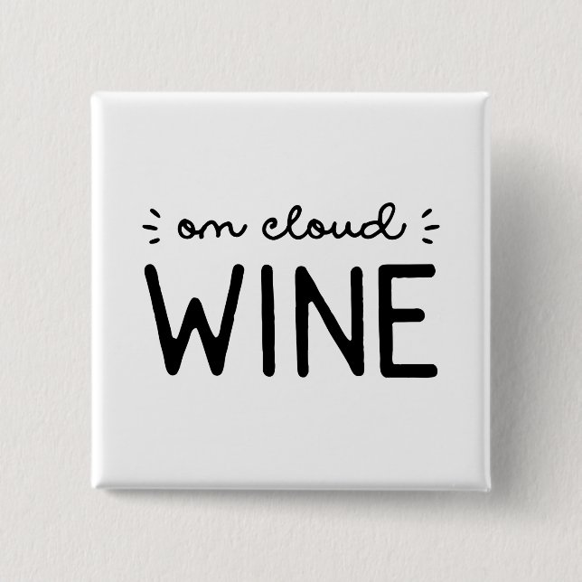 On Cloud Wine 15 Cm Square Badge (Front)