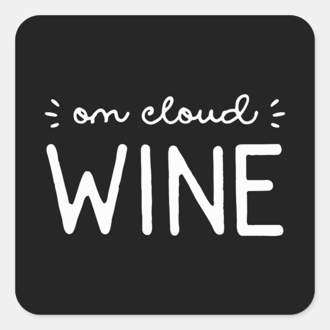 On Cloud Wine Square Sticker (Front)