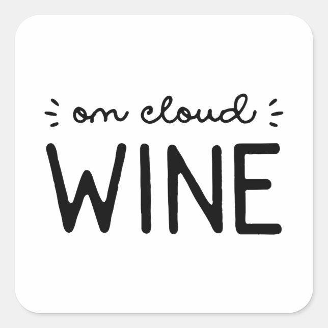 On Cloud Wine Square Sticker (Front)
