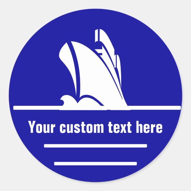 On Course Custom Stickers Blue (Front)
