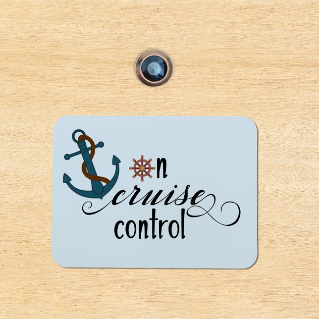 On Cruise Control Stateroom Funny Cabin Door Magnet (Creator Uploaded)