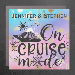 On Cruise Mode - Fun Flamingo Cruise Door Decor Car Magnet<br><div class="desc">Add this fun tropical flamingo "On Cruise Mode" cruise door magnet. Designed as a cabin door marker for your next cruise ship vacation. Decorate your cruise ship door with this fun cruise door magnet to help find your room. Please note: Not all ship's doors are magnetic. We cannot guarantee your...</div>
