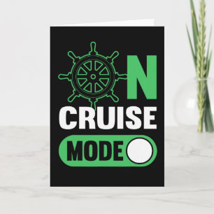 On Cruise Mode Ship Vacation Relaxation Muster Dri Card
