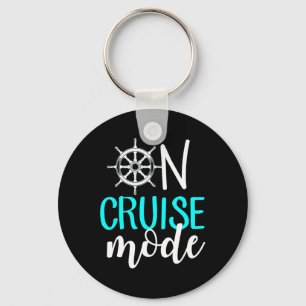 On Cruise Mode - Women's Black Letter Print Cruise Key Ring