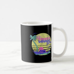 On Cruise Time Coconut Tree Vacation Sunset Boat F Coffee Mug