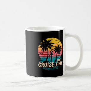 On Cruise Time Retro Vacation Travel Coffee Mug