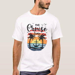 On Cruise Time Women Coconut Tree Family Summer Va T-Shirt