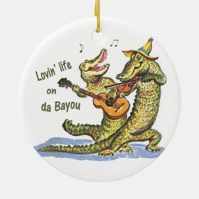 On da Bayou Ceramic Tree Decoration (Back)