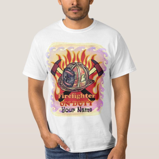 On Duty Firefighter    t-shirt (Front)
