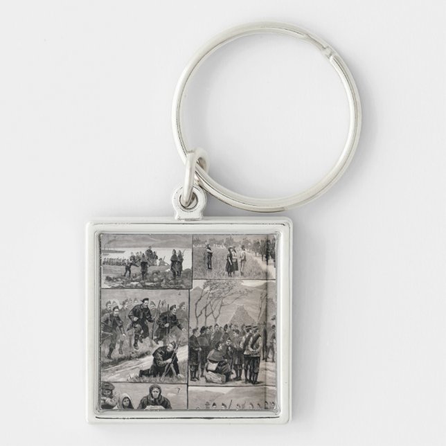 On Eviction Duty in Ireland Key Ring (Front)