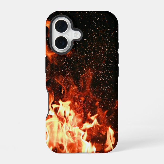 On fire iPhone 16 case (Back)