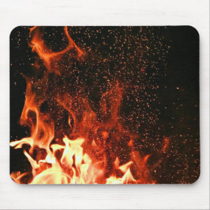 On fire mouse pad