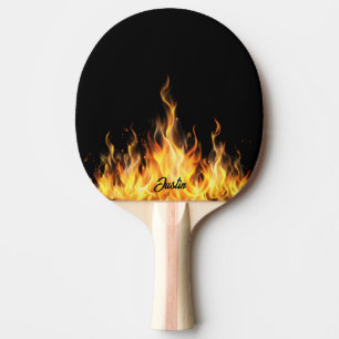 On Fire Personalised Ping Pong Paddle