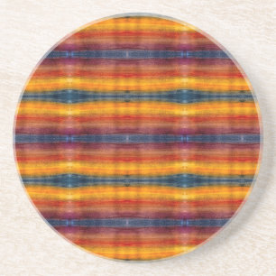 On Fire Watercolor Art Coaster