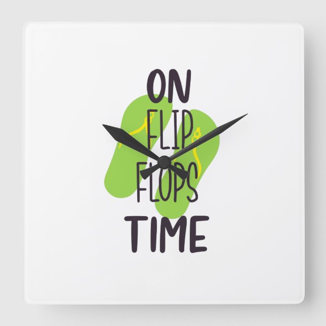 On flip flops time square wall clock (Front)