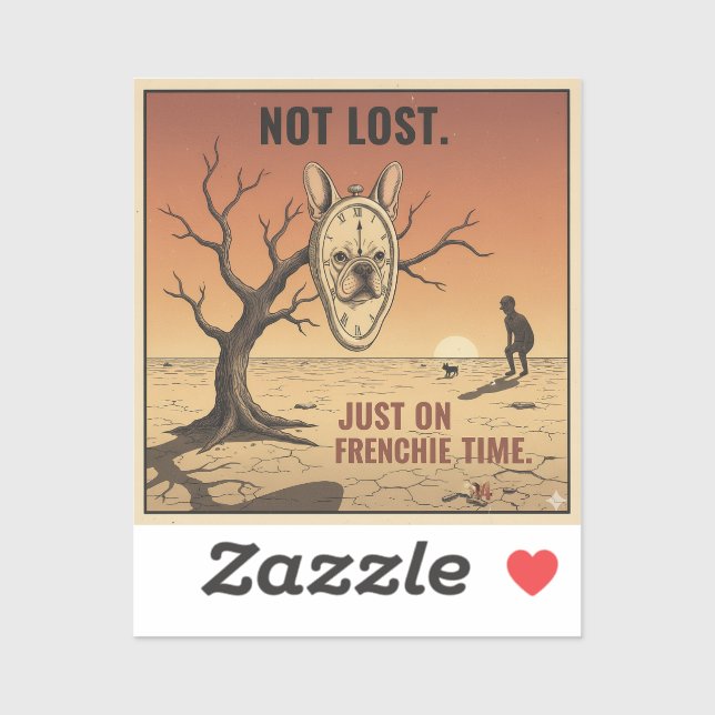 On Frenchie Time Funny French Bulldog Design (Sheet)