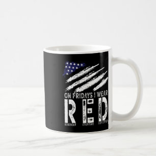 On Fridays I Wear Red Usa Support American Troops Coffee Mug