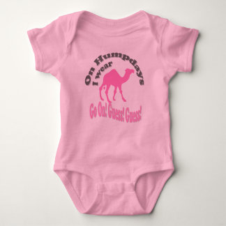 On Hump day I wear pink and camel Baby Bodysuit