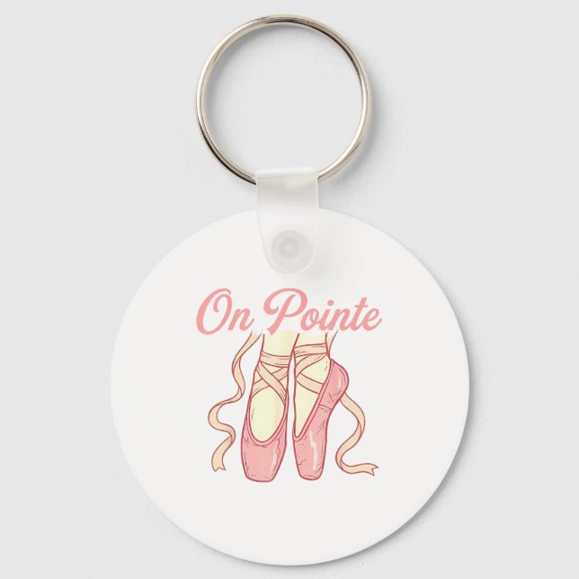 On Inte Ballet Funny Ballerina Pun Dance  Key Ring (Front)