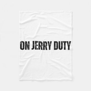 On Jerry Duty Skis Funny Skiing Joke Mountain Humo Fleece Blanket