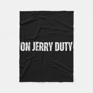 On Jerry Duty Skis Funny Skiing Joke Mountain Humo Fleece Blanket