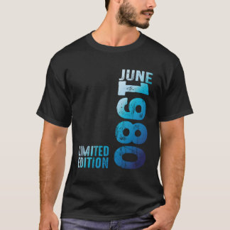 On June 1980 Year 1980 1980 1980 Since 1980 T-Shirt
