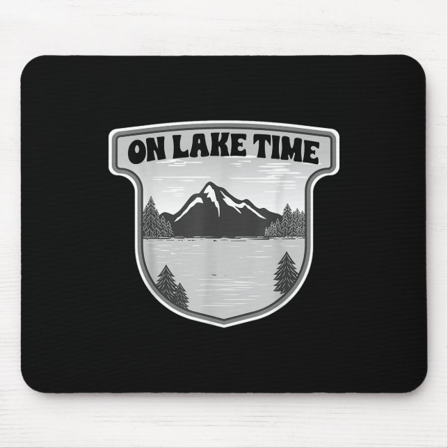 On Lake Time Fishing Boating  Mouse Pad (Front)