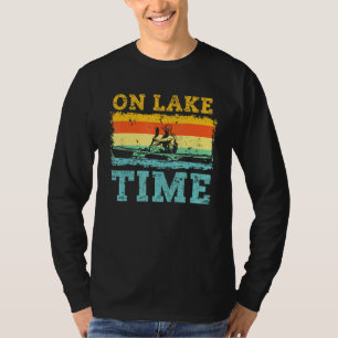On Lake Time Retro Kayaking Canoeing Vintage Kayak T-Shirt