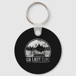 On Lake Time Summer Boating And Fishing Key Ring