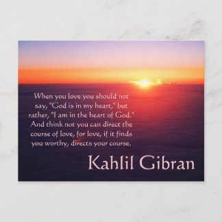 On Love - The Prophet by Kahlil Gibran Postcard