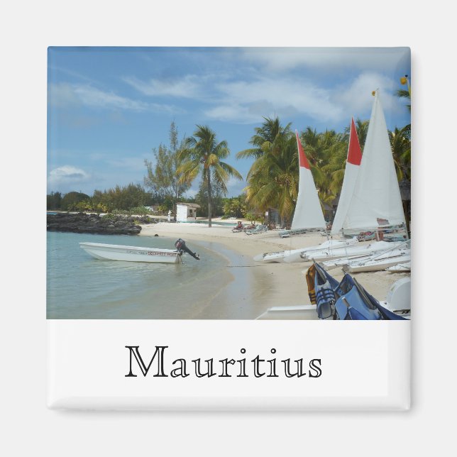 On Mauritius beach Magnet (Front)