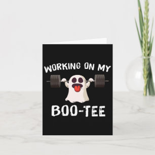On My Boo Tee Halloween Dead Lift Ghost Gym Weight Card