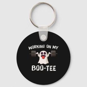 On My Boo Tee Halloween Dead Lift Ghost Gym Weight Key Ring