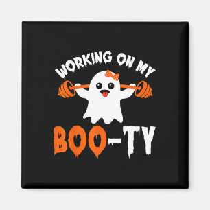 On My Boo-ty Gym Booty Boo-tee Ghost Pun Men Women Magnet