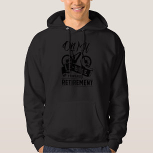 On My E Bike Towards Retirement Bicycle Rider Elec Hoodie