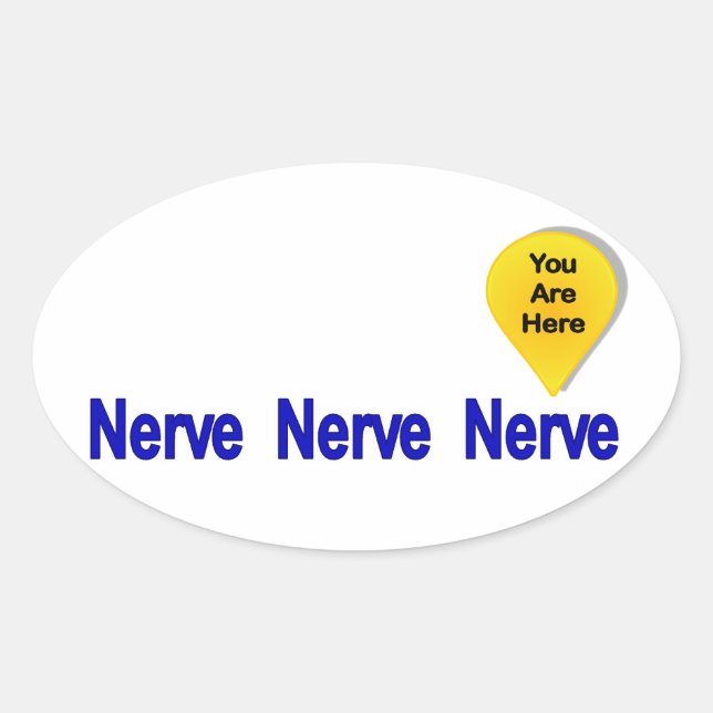 On My Last Nerve Oval Sticker (Front)