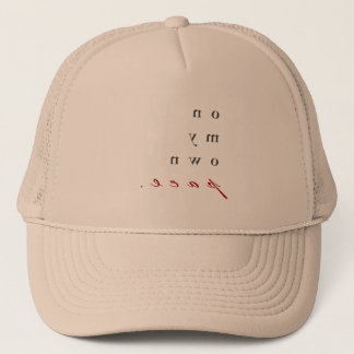 on my own pace! motivational reverse typography trucker hat