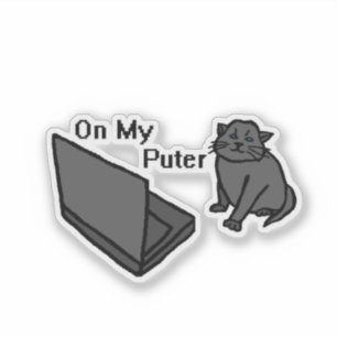 On My Puter Funny Computer Cat Meme