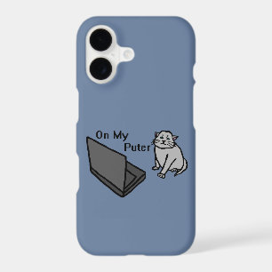 On My Puter Funny Computer Gray Cat Meme