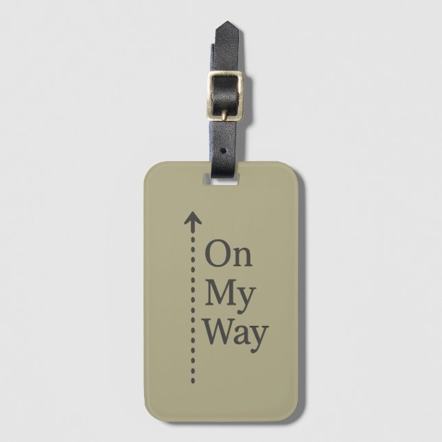 On My Way Luggage Tag (Front Vertical)