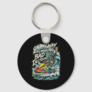 On my way making bad decisions skeleton vacation key ring